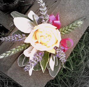 vintage rose corsage