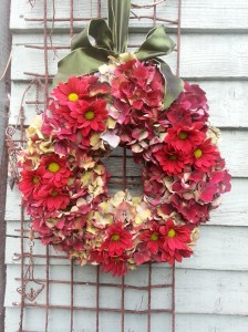 hydrangea wreath